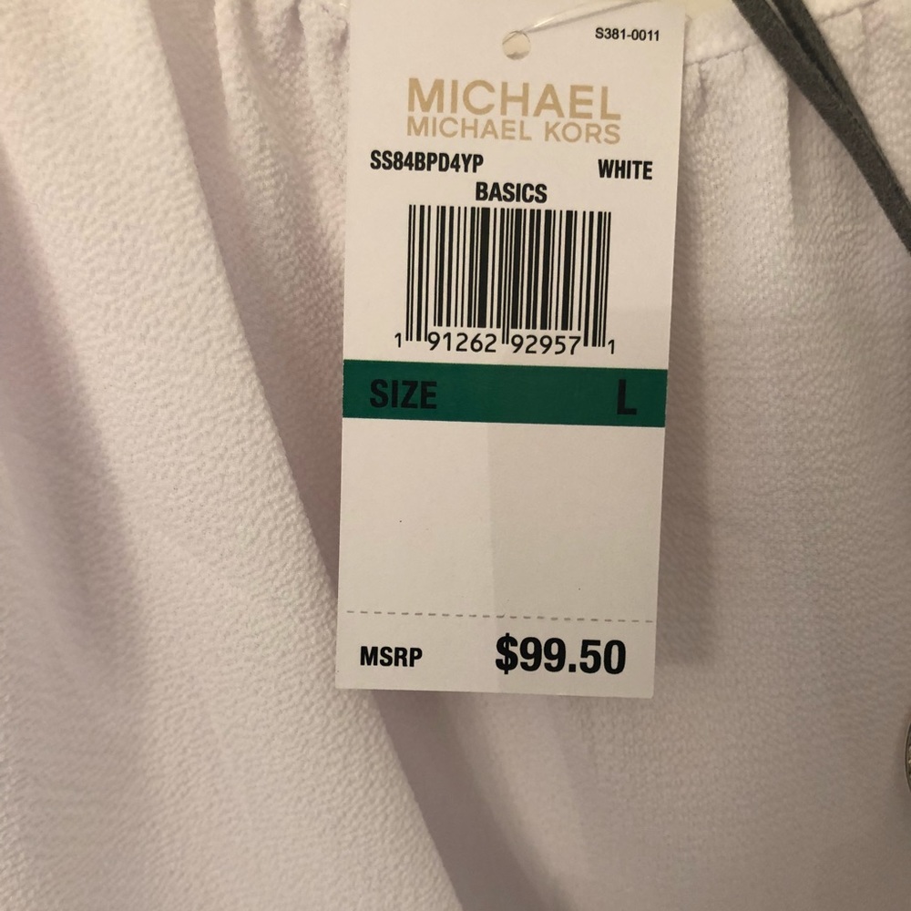 Women’s Michael Kors White One Shoulder Blouse - Picture 3 of 3